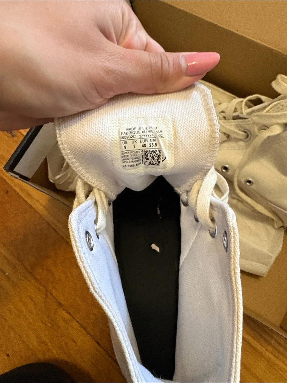 Converse White High-Top All Star Canvas Sneakers - Picture 7 of 9